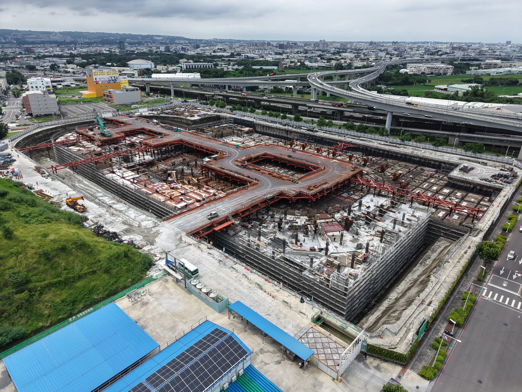 台中巨蛋主體工程施工區域，官方近期工程資料照